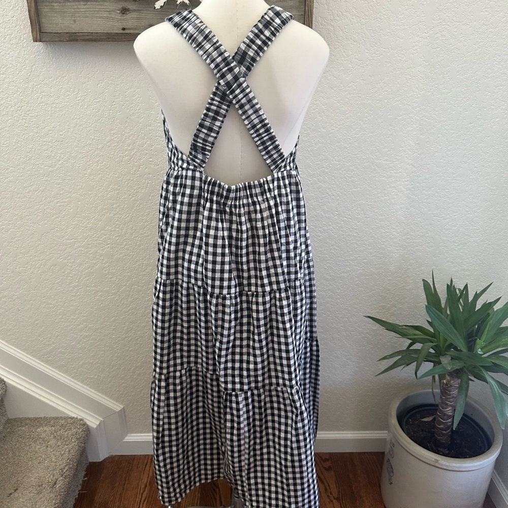 DISSH August Black and White Gingham Midi Dress ladies size 12 NWT - Picture 2 of 8